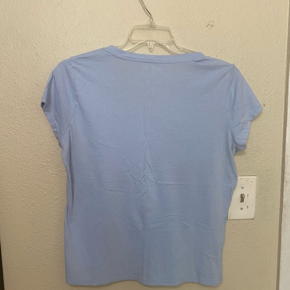 Calvin Klein Jeans Light Blue V-Neck Tee - Picture 4 of 4